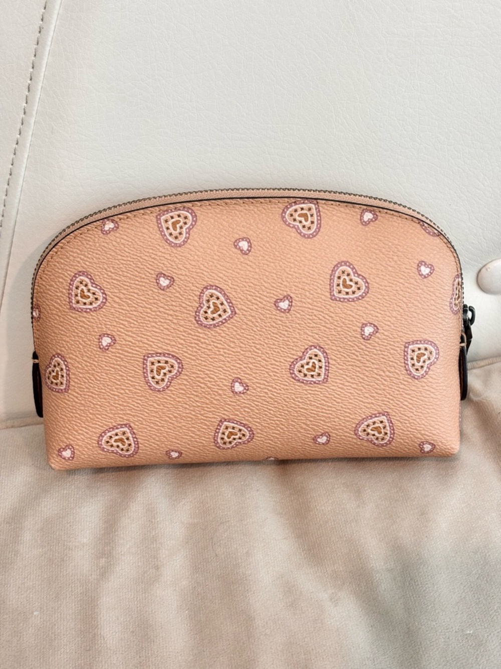 COACH Cosmetic Case 17 with Western Heart Print - Picture 8 of 13